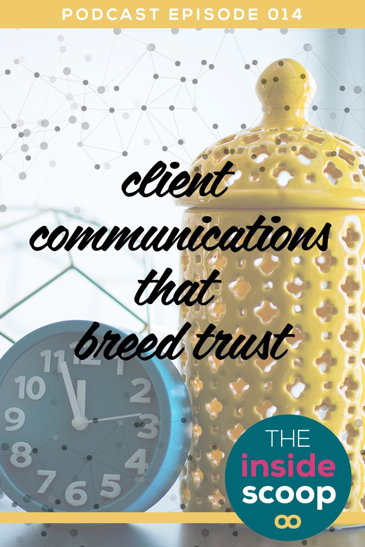 Pin this + learn how to untangle your client communications in our latest podcast episode. Find out why communication is so important with your clients, what red flags to watch out for, + how to avoid over-communicating. You don’t want to miss this one!