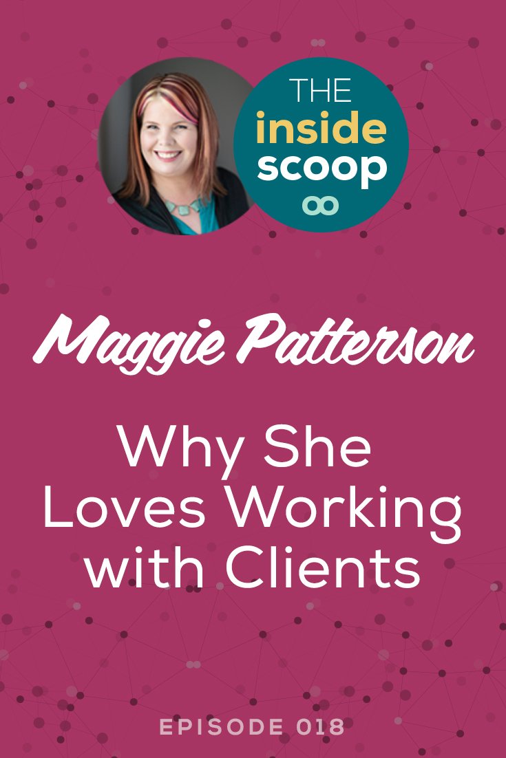 Pin this + listen to the first in a series of open and honest interviews with service-based entrepreneurs. In this interview, Scoop Industries co-founder Maggie Patterson is interviewed by her fellow co-founder Brittany Becher, talking about Maggie’s biggest challenges, why she loves working with clients 1:1, how she’s handled some sticky situations, and her go-to places for inspiration online.