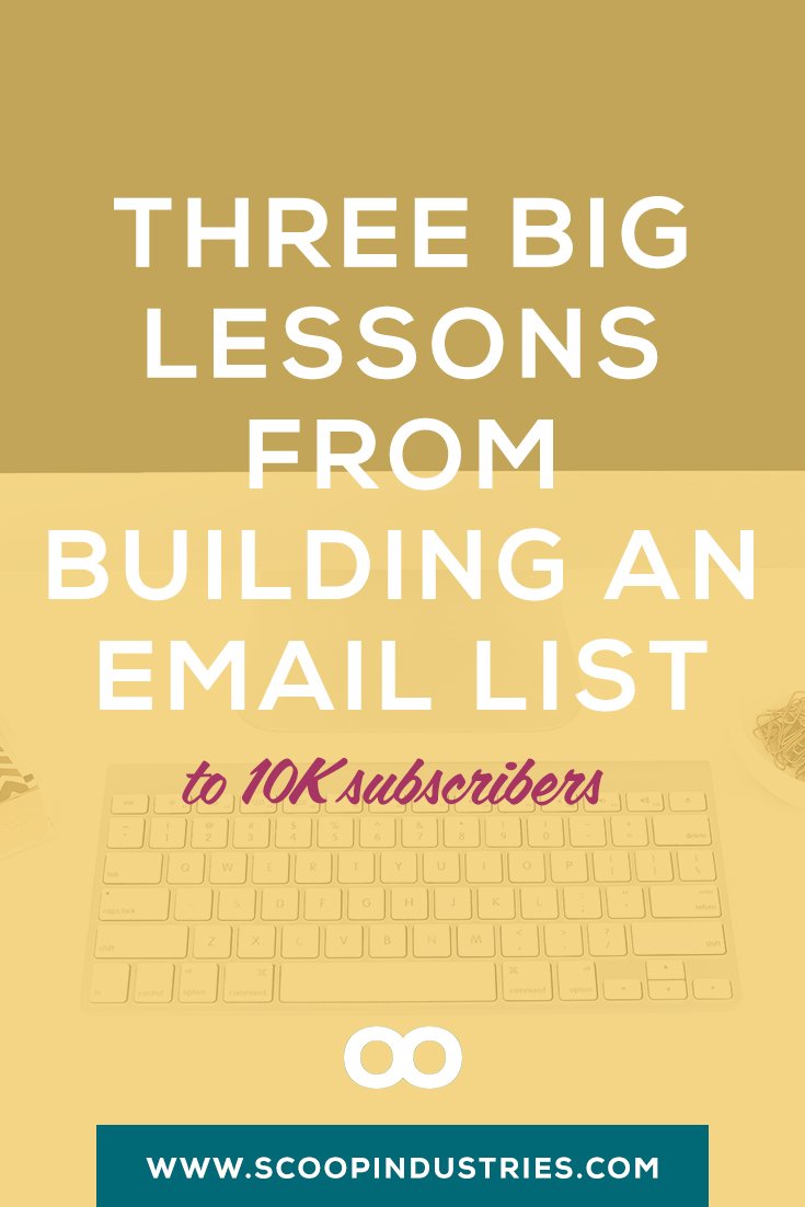 Pin this + discover the 3 most valuable lessons we’ve learned while building our email list to 10,000 subscribers. It’s taken us some time and some hard-learned lessons, but these 3 particular ones stand out and remain the most important ... and they’re surprisingly simple.