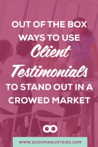 Who doesn’t love a good story, especially a success story! In business we use stories all day long to communicate and share ideas. So who better to help you promote your business than the very people you serve daily? *Pin this post to learn some out of the box ways to use client testimonials to stand out online* https://scoopindustries.com/client-testimonials/ ‎